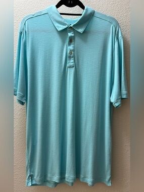 Tommy Bahama Men’s XL Blue Tencel Cotton Blend Polo Shirt Marlin